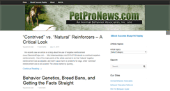 Desktop Screenshot of petpronews.com